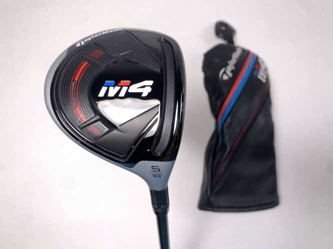 TaylorMade M4 5 Fairway Wood 18* Fujikura Atmos Regular Graphite Mens RH HC NEW