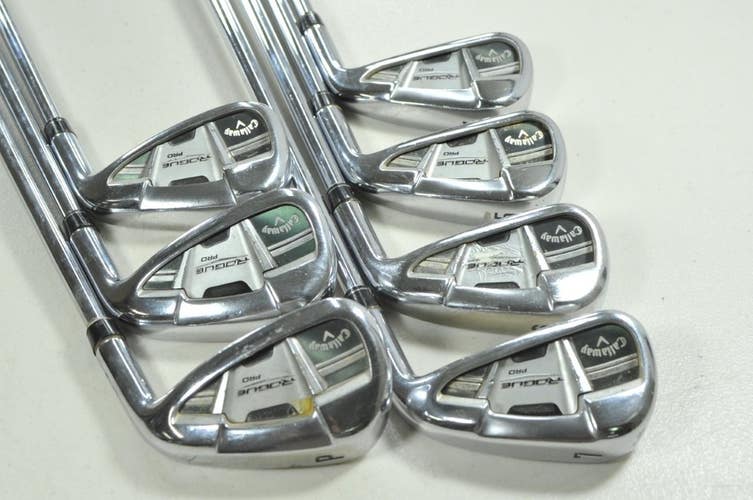 Callaway Rogue Pro 4-PW Iron Set X-Stiff Right Project X LZ 6.5 Steel # 207114