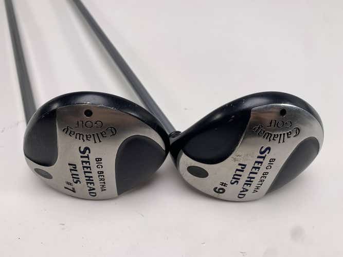 Callaway Steelhead Plus 7 & 9 Fairway Wood Set 21* 24* Steelhead Plus Mens RH