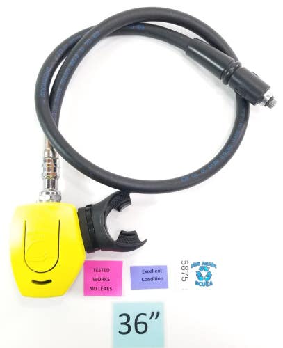 Sherwood Minimus Octo Second 2nd Stage Scuba Dive Regulator Yellow Octopus Slim