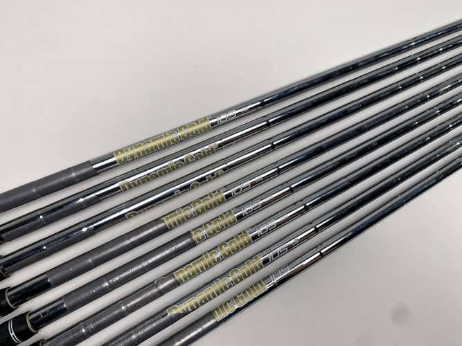 True Temper Dynamic Gold 105 S300  Iron Set of 8 Shafts- 35''-39'' Pull 0.355