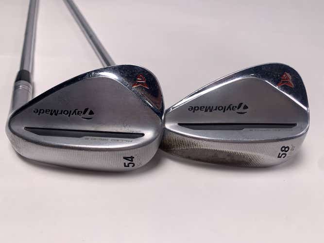 TaylorMade Milled Grind 2 Chrome Raw Wedge Set 54* 11 | 58* 8 DG X100 Mens RH