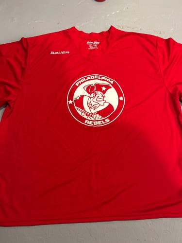 NAHL Philadelphia Rebels Red XL Men's Bauer Jersey (New)