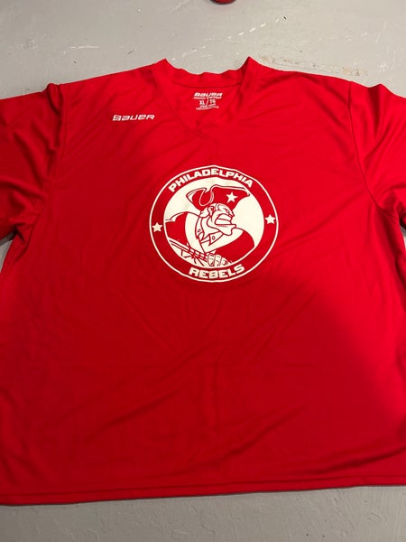 NAHL Philadelphia Rebels Red XL Men's Bauer Jersey (New)