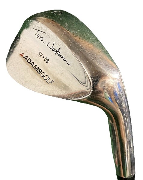 Adams Golf Tom Watson Chrome Gap Wedge 52*08 Stiff Steel 35.5" RH Jumbo Grip