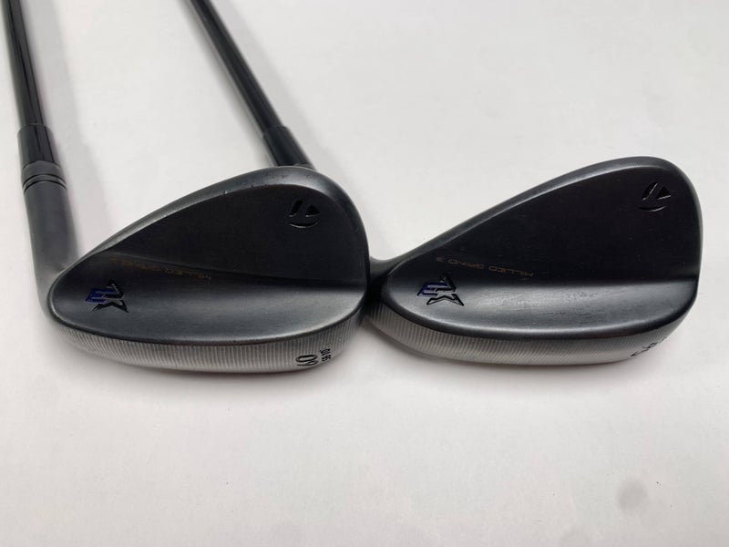 TaylorMade Milled Grind 3 Raw Black Wedge Set 56* 12 | 60* 10 MMT Stiff Mens RH