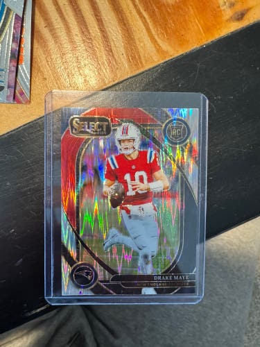 Drake Maye Select 2024 mint condition blue prizm RC no.218