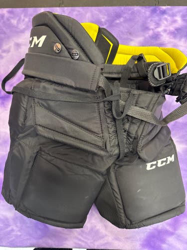 Black Junior Medium CCM Premier R1.5 Hockey Goalie Pants (Used)