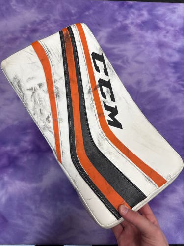 White Senior CCM Premier R1.9 Goalie Blocker Regular (Used)