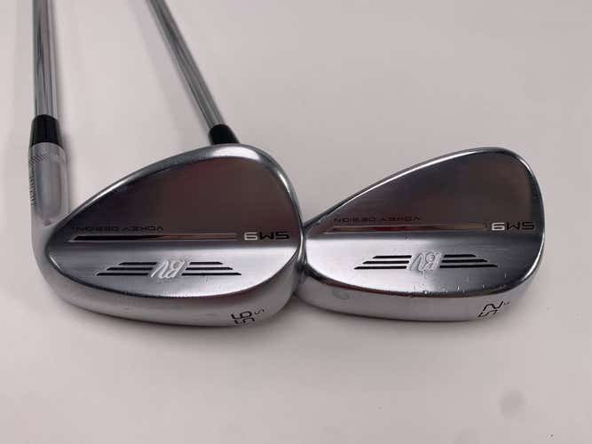 Titleist Vokey SM9 Tour Chrome Wedge Set 52* 8 | 56* 10 Wedge Steel Mens RH