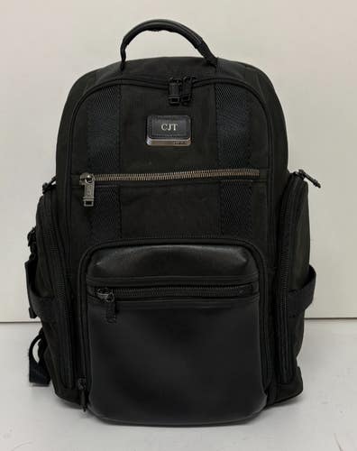 TUMI Alpha Bravo Sheppard Deluxe Brief Pack Black Ballistic Nylon Backpack GREAT