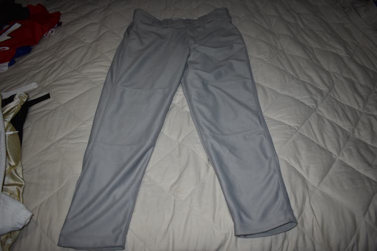 New - Russell Athletic Baseball Game Pants, Gray, Adult Large