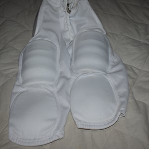 Tag Integrated Youth Football Pants, White, Youth Large