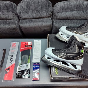 Reebok 12K PUMP Goalie Skates with Extras - Size 6.5 / 8 Shoe - Almost New!