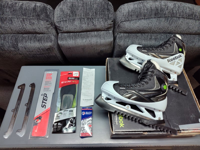 Reebok 12K PUMP Goalie Skates with Extras - Size 6.5 / 8 Shoe - Almost New!
