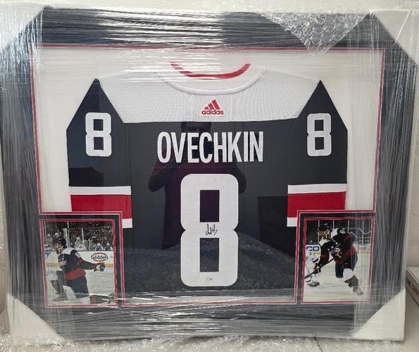 Capitals ALEXANDER OVECHKIN Deluxe Framed Signed Auto Jersey 36x44 FANATICS COA