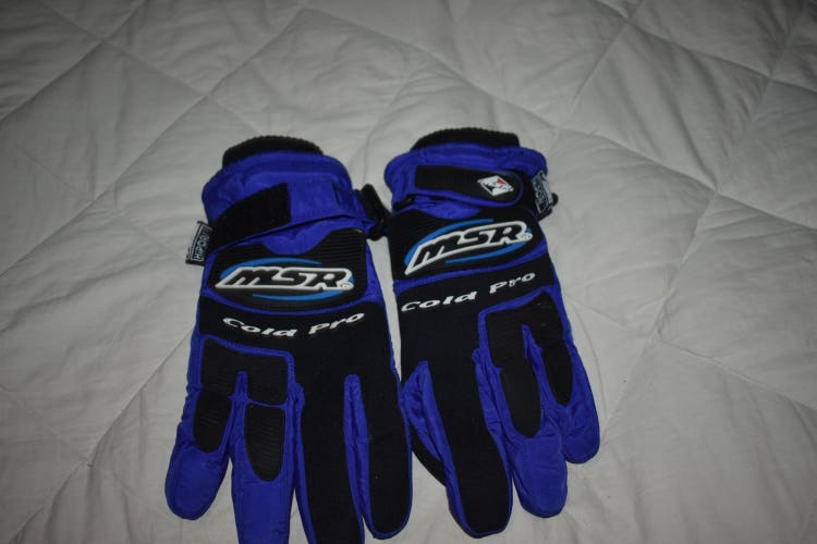 MSR Cold Pro Motocross Gloves, Blue/Black, Adult XL