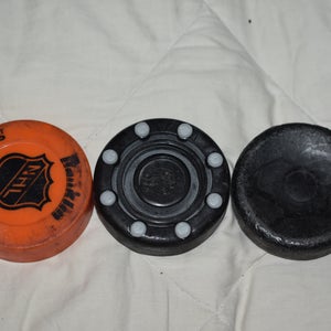 Street Hockey Pucks, Lot of 3