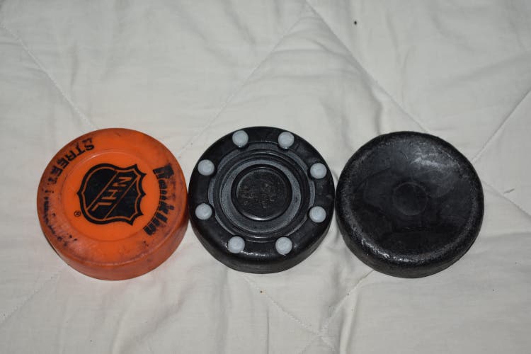 Street Hockey Pucks, Lot of 3