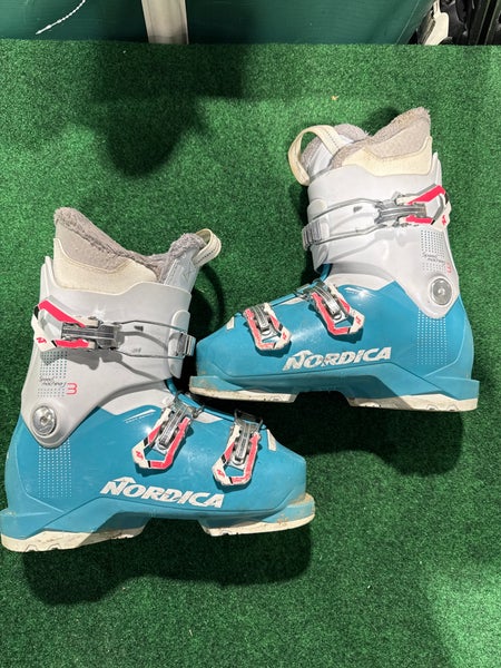 Kid's Nordica SpeedMachine J3 Ski Boots (Used) | Mondo 23.5 (275mm)