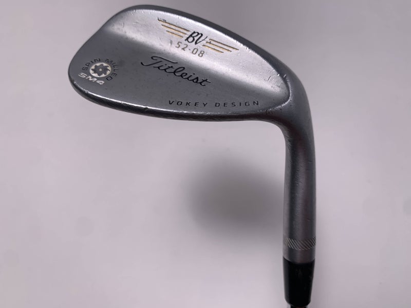 Titleist Vokey Spin Milled SM4 Chrome Gap Wedge GW 52* 8 Wedge Steel Mens RH