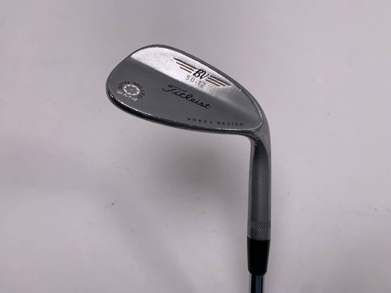 Titleist Vokey Spin Milled SM4 Chrome Gap Wedge GW 50* 12 Wedge Steel Mens RH