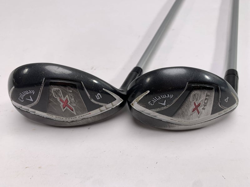 Callaway X2 Hot Womens 4 & 5 Hybrid Set 22* 25* X2 Hot Ladies Graphite Womens LH