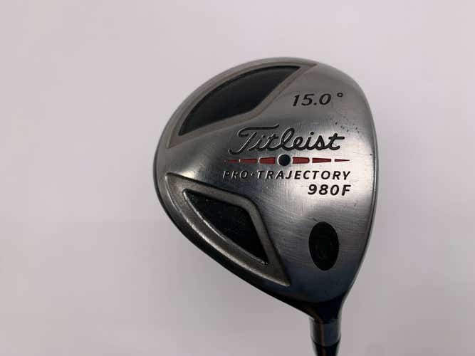 Titleist 980 F 3 Fairway Wood 15* 4360 Regular Graphite Mens RH Midsize Grip