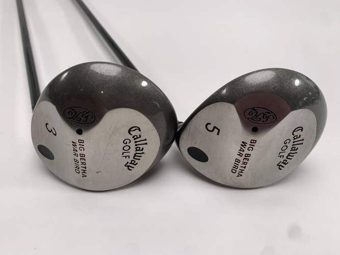 Callaway Big Bertha Warbird 3 & 5 Fairway Wood Set 15* 18* RCH 96 Mens RH