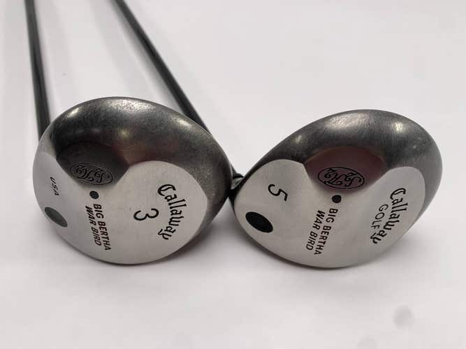 Callaway Big Bertha Warbird 3 & 5 Fairway Wood Set 15* 18* Graman CF310 Mens RH