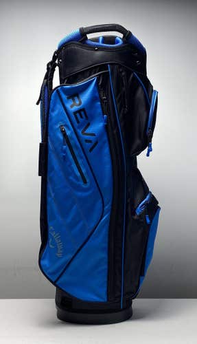 Callaway REVA Cart Bag Blue/Black 14-Way Divide Single Strap Golf Bag