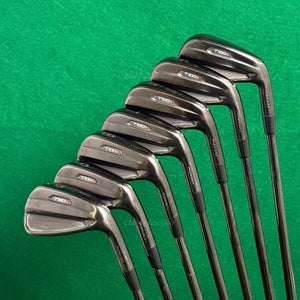 Titleist T100s Black Forged Ltd. 4-PW Iron Set $-Taper 130 Black Steel X-Stiff
