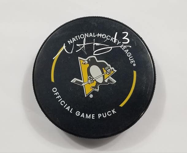 NICK BONINO Autographed Pittsburgh Penguins NHL Signed Hockey Game Puck