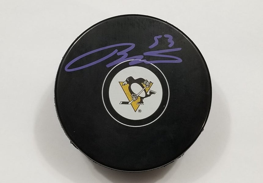 TEDDY BLUEGER Autographed Pittsburgh Penguins Signed NHL Hockey Puck