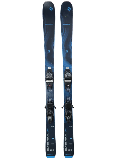 Used Blizzard Black Pearl 88 Skis 159cm with Marker TCX 11 Bindings