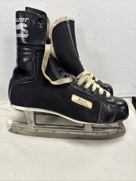 Senior Adult Size 8.5 Vintage Bauer Black Panther Ice Hockey Skates