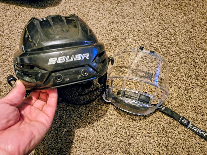 Small Youth Bauer helmet full face shield visor protection adjustable