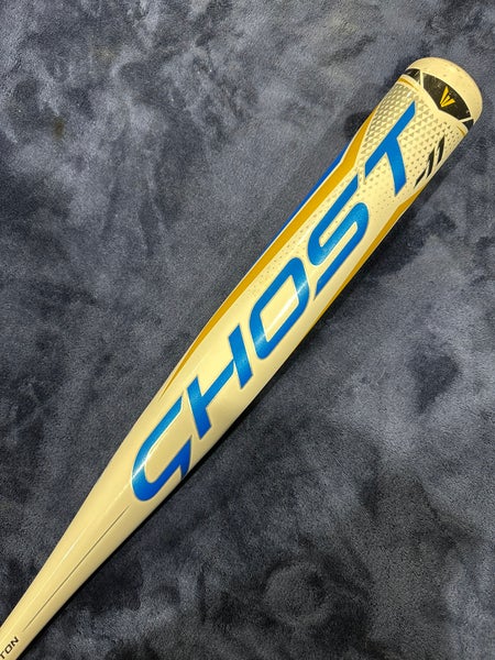 White Easton Ghost Alloy Bat (-11) 19 oz 30" (Used)