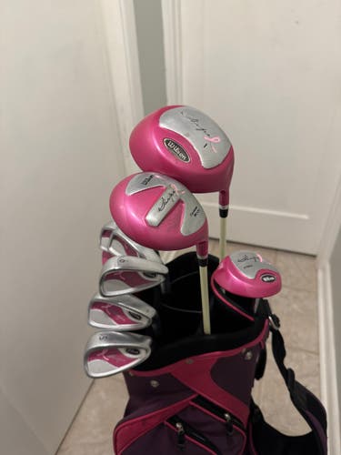Ladies Wilson Hope 10P Golf Club Set + Cart Bag (Used)