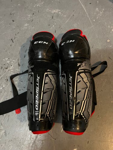 Senior CCM JetSpeed FT350 15" Shin Pads (Used)