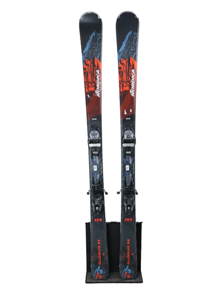 USED Nordica All Drive 84 Skis with Marker TP2 10 Bindings - 158cm