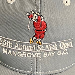 35th Annual St. Nick Open Mangrove Bay G.C Snap Back Adjustable Hats 2 Cap Lot