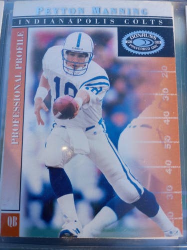 Payton Manning and Tom Brady early football cards