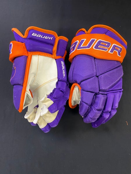 Pro Stock Return 14” Bauer Vapor Ice Hockey Gloves Custom Palms USHL Youngstown Phantoms