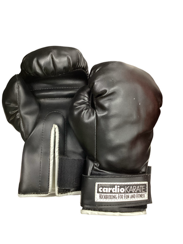 Used CARDIOKARATE KICKBOXING GLOVES Boxing Gloves Black S/M 11613-S000172862