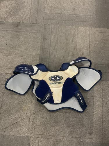 Used Easton OCTANE Senior Shoulder Pads Navy And White MD 11614-S000226421