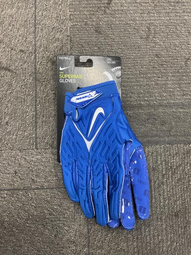Used Nike SUPERBAD GLOVES DUKE FB Gloves Royal Blue 3X 11614-S000226406