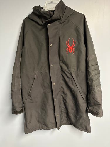 Black Men's Large Spyder Insulated Coaches Jacket (Used)