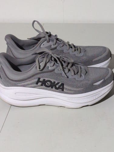 HOKA Bondi 9 Gray Men's Size M 12.0 Shoes (Used)