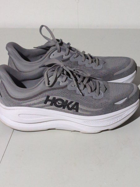 HOKA Bondi 9 Gray Men's Size M 12.0 Shoes (Used)